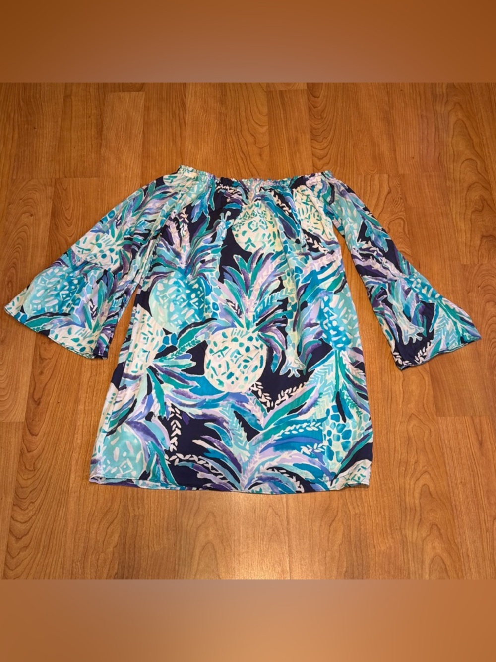 Lilly Pulitzer Women’s Nevie Bright Navy Alotta Colada Dress Size XS - Picture 2 of 13